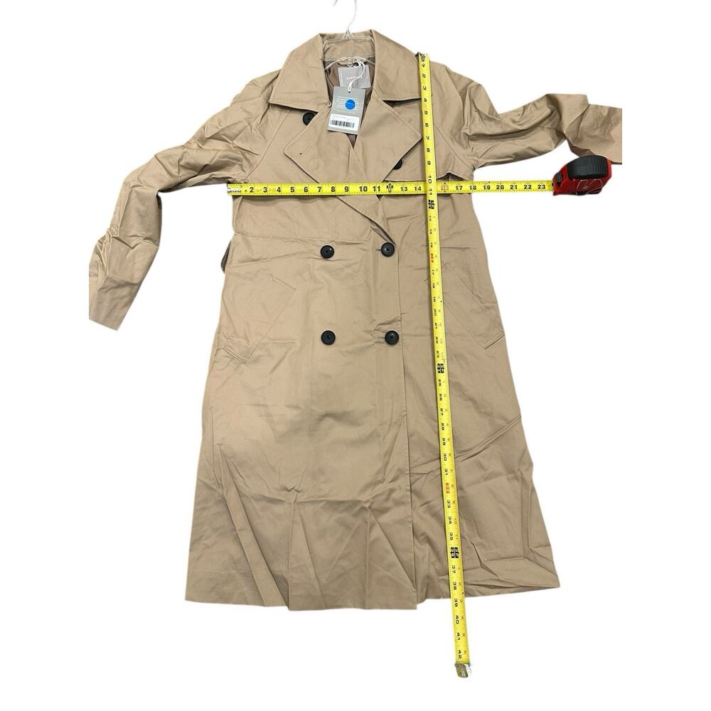 Everlane The Modern Trench Coat Khaki Missing Belt City Coastal Outerwear Small - Picture 4 of 10